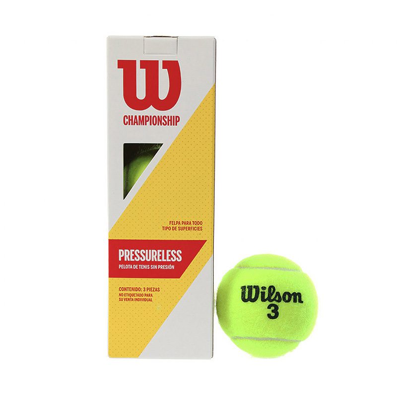 BOTE_C_3_PELOTAS_TENIS_SIN_PRESION_WILSON PELOTA WILSON TENIS SIN PRESION - Imagen 1