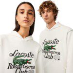 SUDADERA LACOSTE ROLAND GARROS BLANCA - Imagen 2